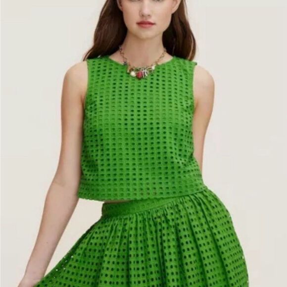 Kate Spade for Target Two-Piece Green Eyelet Skirt And Top Extra Large Matching - Picture 11 of 14